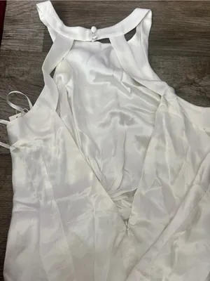 NWT For Love and Lemons Lucy White Satin Open Back Mini Dress size M thumbnail 15