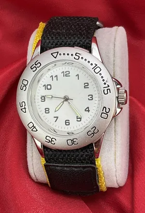 Black Yellow & Silver Toned Wristwatch Luminous Hands‎ New Battery thumbnail 1