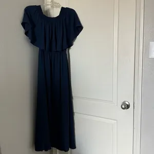 Show Me Your Mumu Hacienda Maxi Wedding Formal Dress, Rich Navy Crisp Bridesmaid thumbnail 8