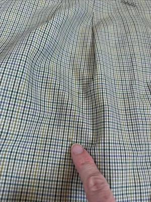 Vintage 1990s Ann Taylor Plaid Skirt Suit Set Yellow Blue Size 8 / 10 Cotton thumbnail 12