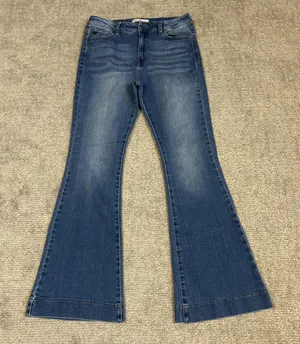 Kancan Jeans Womens 31 15 Flare High Rise Stretch 31x32 Festival Rodeo Cowgirl thumbnail 1