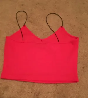 Ron Jon Red Smocked Cropped Cami thumbnail 2