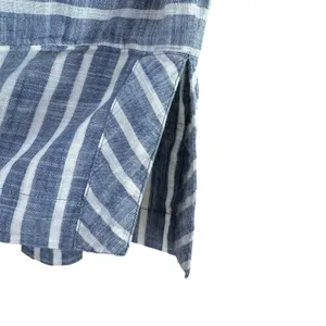 Athleta Blue Striped Barbados 100% Cotton Lined Short Sleeve Mini Dress Size XXS thumbnail 7