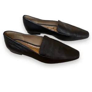 Sam Edelman Black Leather Pointed Toe Loafers thumbnail 2