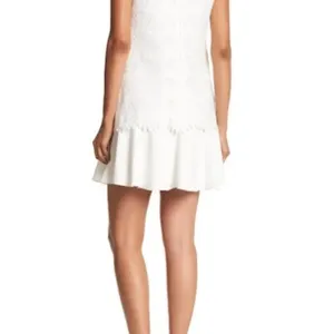 Tahari Cocktail Prom Dress‎ Womens Size 12 White Crochet Overlay MSRP $158 thumbnail 2