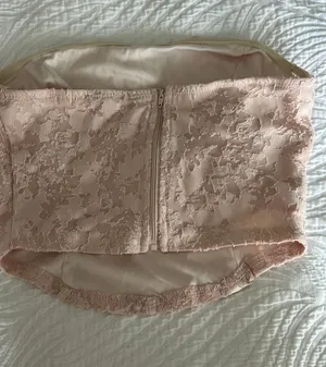 Altar'd State light pink corset zip up thumbnail 1