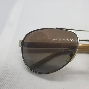 Ralph Lauren Polarized Silver & Tan Aviator Sunglasses thumbnail 5