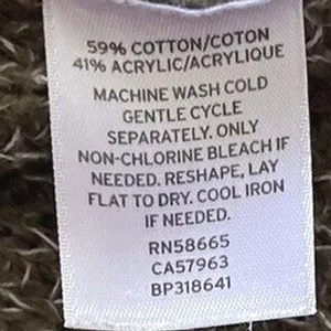 Women's Olive Green Knit Sweater Dress M Cotton Blend Long Sleeve High Low Hem thumbnail 5