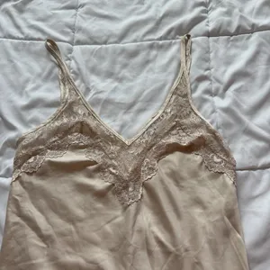 Vintage 90s Womens Small Baby Doll Cami Y2K‎ Grunge Indie Coquette Beige Sexy thumbnail 5