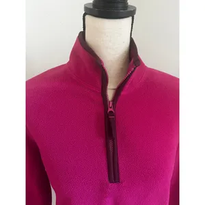 Old Navy Y2K Pink Quarter Zip Fleece Pullover Medium Sweater Retro Gorpcore Cozy thumbnail 3