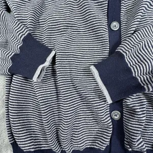 VTG Paul Costelloe Sweater Womens Large Striped Long Sleeve Button Up Old Money thumbnail 4