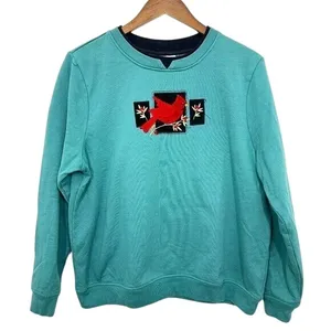 Breckenridge Vintage Women's Top Sweatshirt Christmas Cardinal‎ Grannycore Cottagecore L thumbnail 1