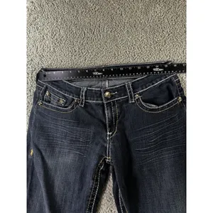 Seven 7 Bootcut Jeans‎ Women 31 Low Rise Thick Stitch Western Festival Y2K Biker thumbnail 3