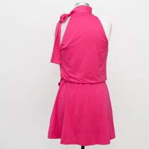 Black Halo. Pike High Neck Drape Front‎ Mini Dress. thumbnail 3