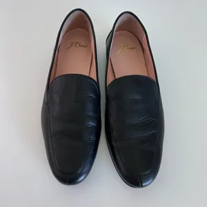 J. Crew‎ Women's Cecile Smoking Slipper in Leather Black thumbnail 2