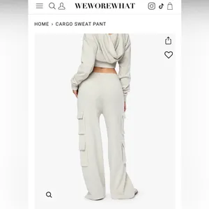 NWT WeWoreWhat Light Gray Zip-Up crop hoodie and Joggers Set XS thumbnail 3