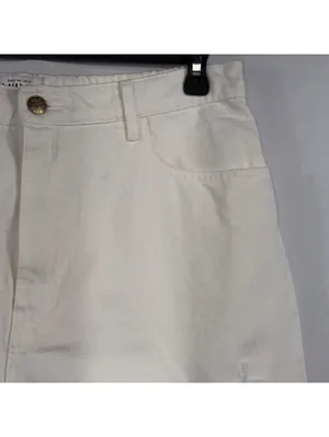 Show Me Your Mumu Tucson White Denim Shorts 32 thumbnail 6