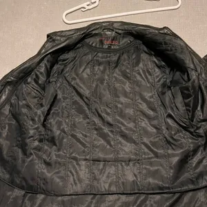 Vintage Mens Black Leather Biker Jacket XL Zip Front‎ Pockets Lined thumbnail 5