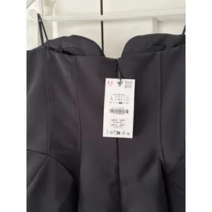 Zara Strapless Black Mini Dress Large New With Tags thumbnail 9