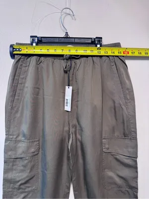 Martha Stewart Casual Cargo lightweight ankle pants 100% tencel nwt size medium thumbnail 2