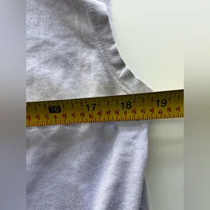 WVN sleeveless tee shirt Maxi dress crewneck lavender purple Organic cotton M thumbnail 6