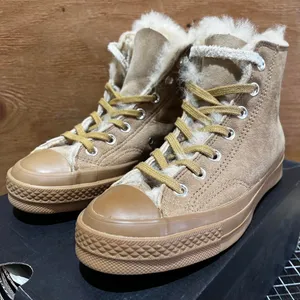 Converse Women's Tan and Brown Trainers thumbnail 1