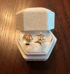 Gorgeous Cats Eye with Gemstones Adjustable Ring Size 7-9 NWT thumbnail 2