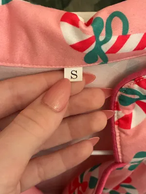 Candy Cane Christmas Pjamas Frill Shors Set Small thumbnail 5
