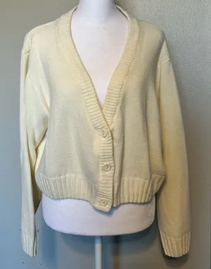 H&M Cream Women's Cardigan Casual Classic size XL thumbnail 1