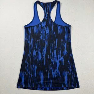 Lululemon Cool Racerback Tank Women’s Size 4 Blue Black Abstract Print Yoga thumbnail 2