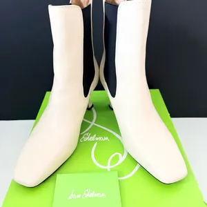 Sam Edelman Lani Ivory Women's White Ankle Booties 8 thumbnail 1