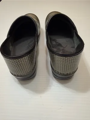 Dansko Patent Geometric Embossed Professional Clogs Shoes Green Nursing Size 10 thumbnail 8