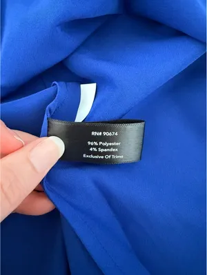 Boston Proper Satin Cowl Neck Sleeveless Top Blue Size Small Luxury Party thumbnail 6