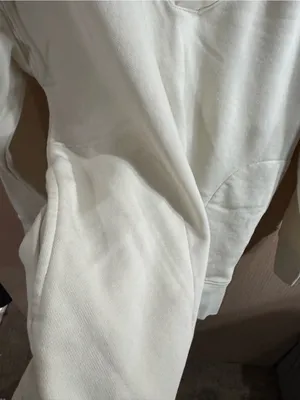 Women’s Champion Cream Cotton Oversized V-Neck Pullover Sweatshirt Size XS thumbnail 2