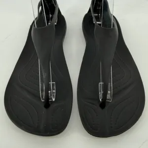 Crocs Sexi Flip Sandal Slip On Black Women 6 Slingback Thong Casual Barefoot thumbnail 2