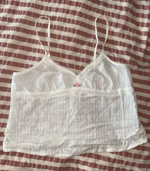 White sheer tank top Size M thumbnail 1