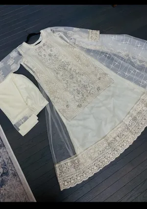 Pakistani Indian Designer 4pc Maxi Dress New thumbnail 2