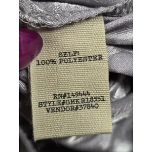 Gimmick Buckle NWT Gray Silver Satin Wide Leg Pants Medium thumbnail 6