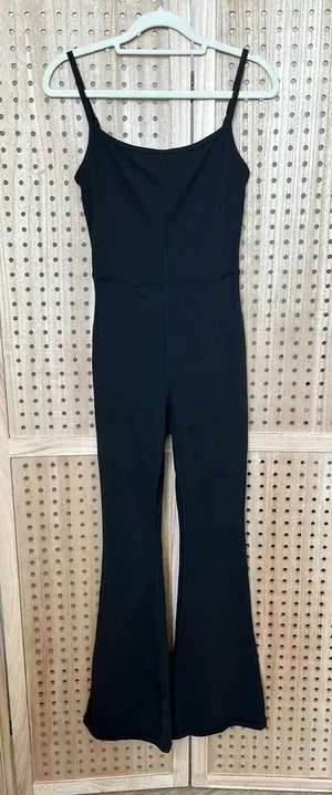 Flare Leg Black Jumpsuit thumbnail 1