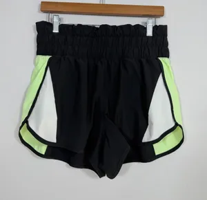 Avia Women’s M 8-10 Black Neon Green Colorblock Running Athletic Shorts thumbnail 1