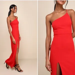 LULUS Prom Wedding Cocktail Formal Event One Shoulder Maxi Gown NWOT thumbnail 3