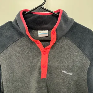 Columbia Grey and Pink Fleece Pullover thumbnail 5