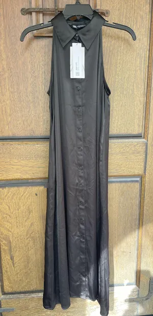 ZARA satin shirt dress size XS thumbnail 1