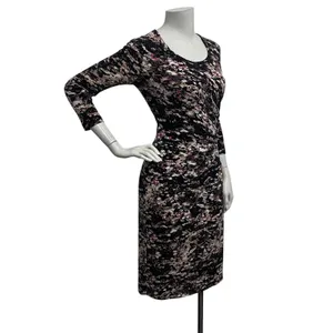 Calvin Klein Dress Sz 2 Black Multicolor Paint Splatter Artsy Graphic‎ Casual thumbnail 5