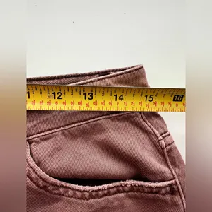 Vervet Leslie 90s Vintage Flare raw hem denim pants 28 thumbnail 5