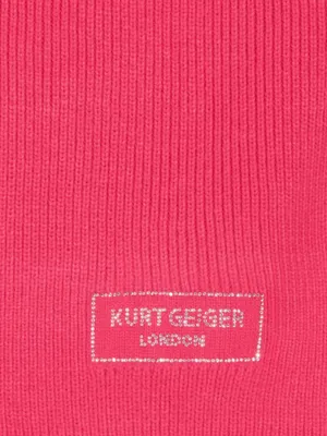 NWT Kurt Geiger London Crystal Logo Scarf One Size, FUCHSIA thumbnail 3