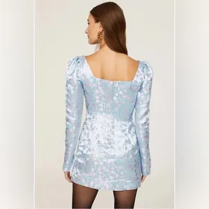 SAU LEE Jen Mini Dress 6‎ Blue thumbnail 3