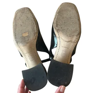 Tory Burch‎ Georgia Black Patent Slingback Block Heel Pumps Size 8.5 thumbnail 11