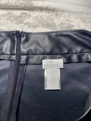 West of Melrose Black Faux Leather Pleated Mini Skirt thumbnail 2