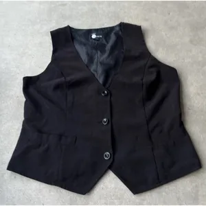 Vintage First Option Vest Jacket 3 Button Black Women’s Size 10 Formal thumbnail 1
